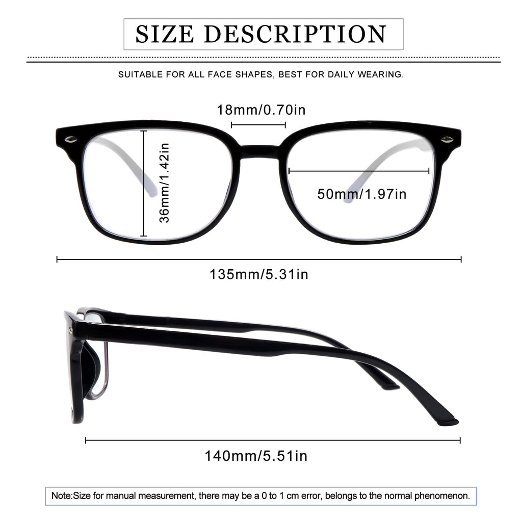 5 Pack Reading Glasses Blue Light Blocking for Women,Computer Readers with Spring Hinge