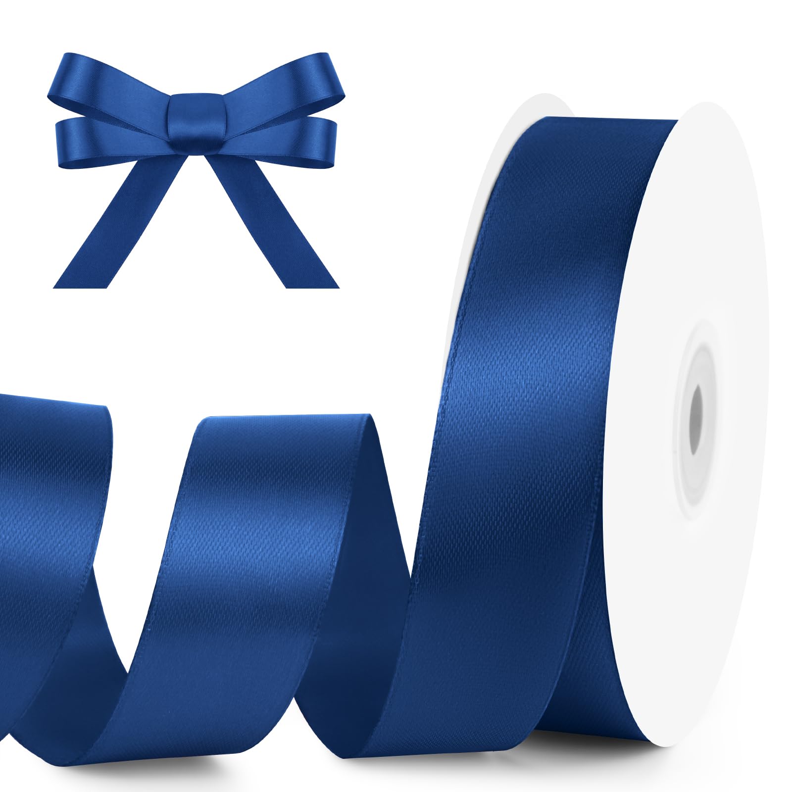 1" Wide x 100 Yards Single Face Polyester Satin Ribbon, Satin Ribbon for Crafts, Gift, Hair Bows, Wedding Party Decoration, Bow Making & Other Projects (Apple Green)