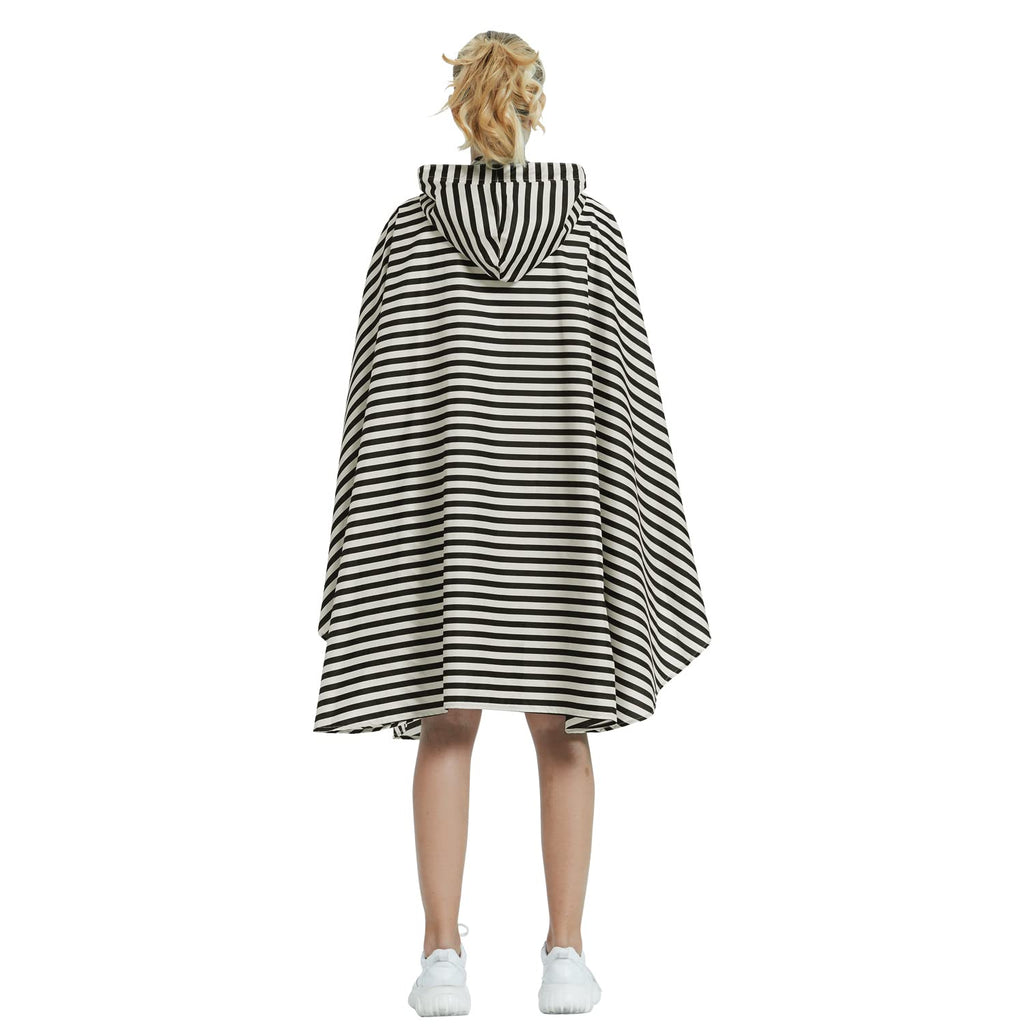 Rain Poncho Jacket Coat Hooded Zipper Style for Women/Men/Adult with Pocket
