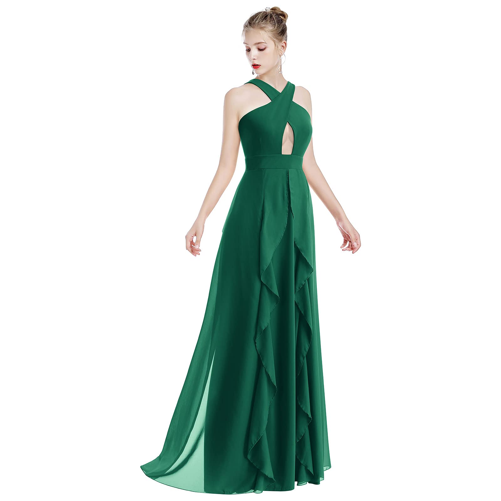 Women Transformer Hi Low Evening Long Prom Dress Halter Convertible Multi Way Spaghetti Strap Wedding Cocktail Maxi Gown
