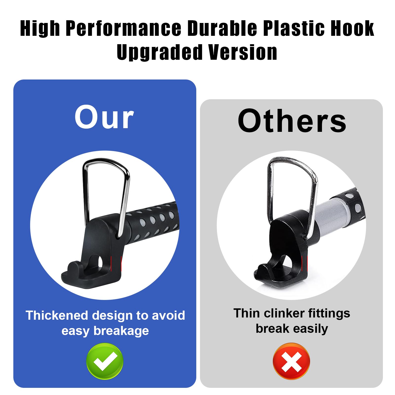 Car Clothes Hanger Bar, 30-63 Inches Expandable Heavy Duty Car Clothes Rack for Car Travel - Adjustable Clothes Storage Hanger Automotive Travel Hanging Rack for Most Cars,Trucks,SUVs,Road Travelers