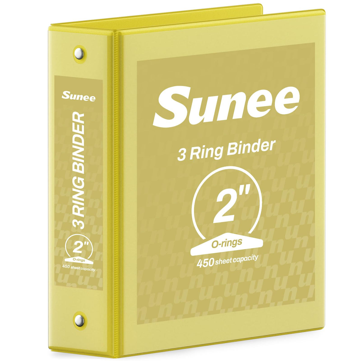 SUNEE 3 Ring Binder 1/2 Inch 1 Pack, Clear View Binder Three Ring PVC-Free (Fit 8.5x11 Inches) for School or Office Supplies, Black