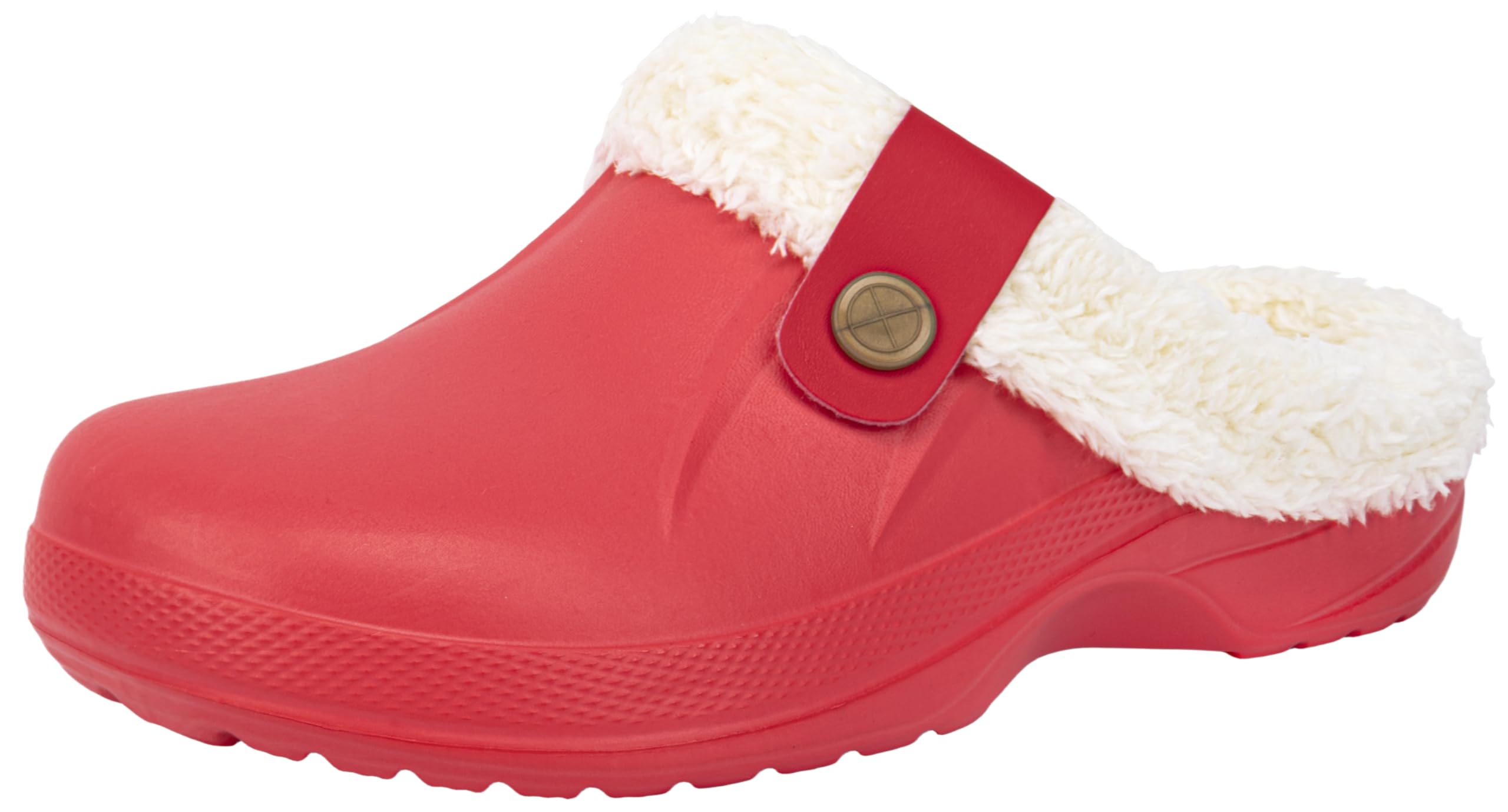 ChayChax Women and Men Fur Lined Clogs Memory Foam Warm Fuzzy Slippers Winter Waterproof Indoor Outdoor Slipper