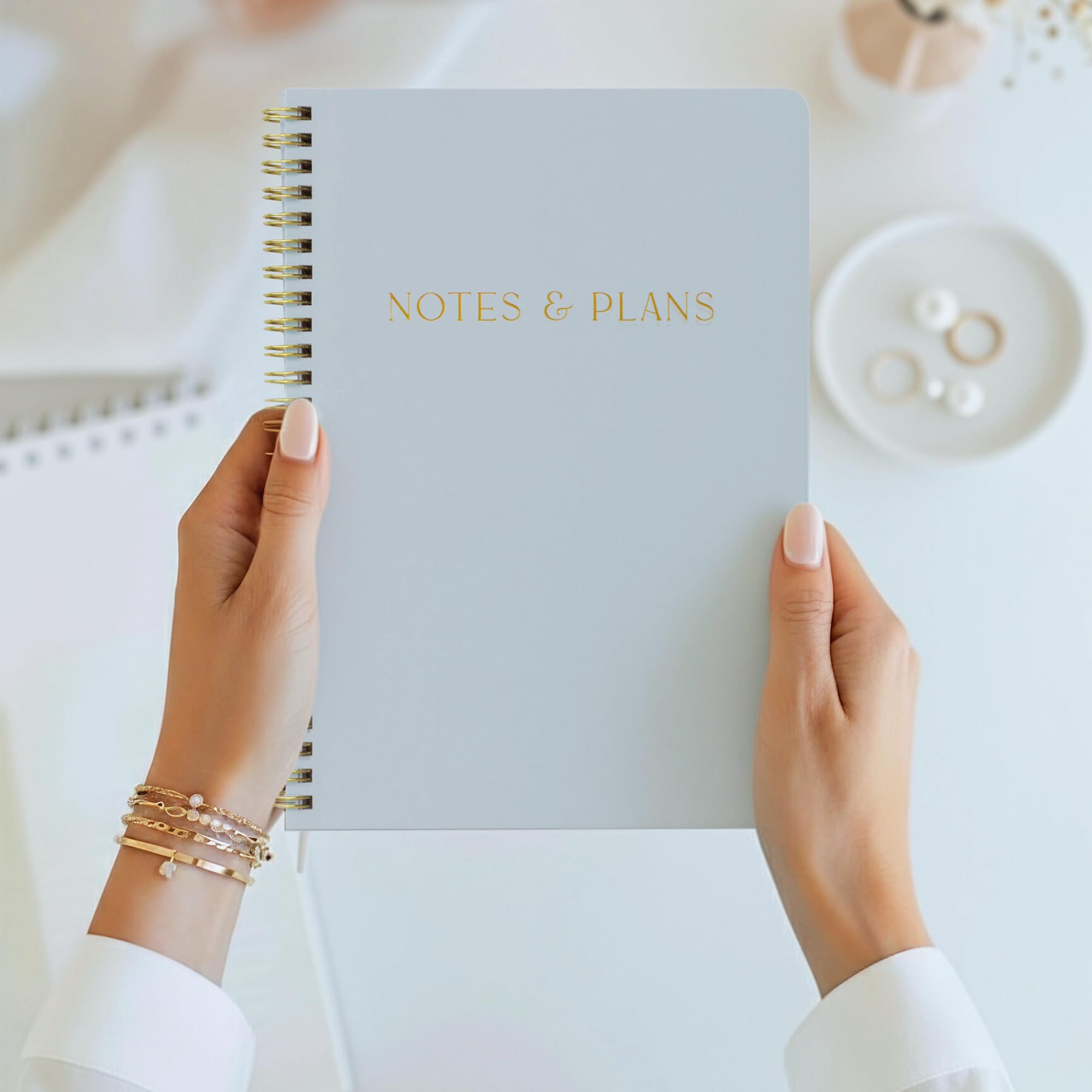 Beautiful Daily Planner And Notebook With Hourly Schedule - Aesthetic Spiral To do List Notepad to Easily Organize Your Tasks And Appointments - Stylish Book And School Or Office Supplies