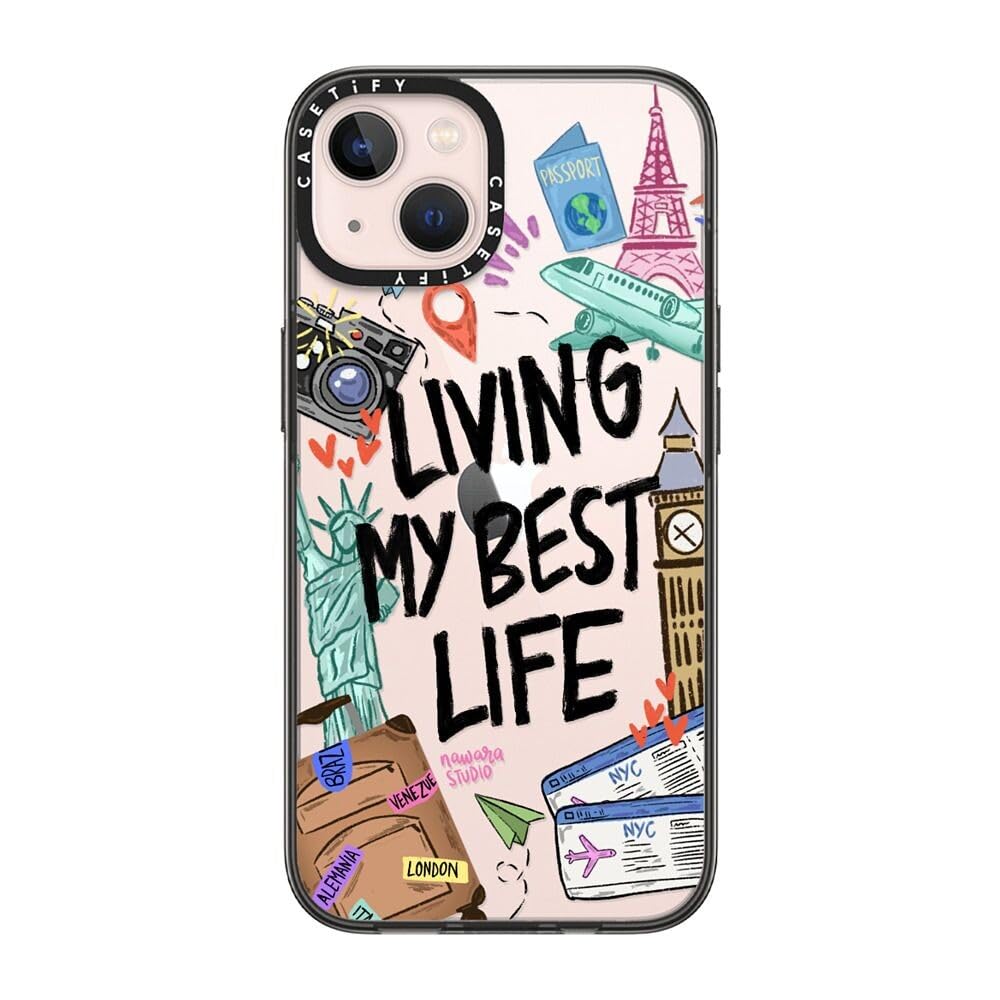 CASETiFY Compact Case for iPhone 13 [Lightweight / 4 ft. 2X Military Grade Drop Protection/Slim] - #1 Mom - Clear Black