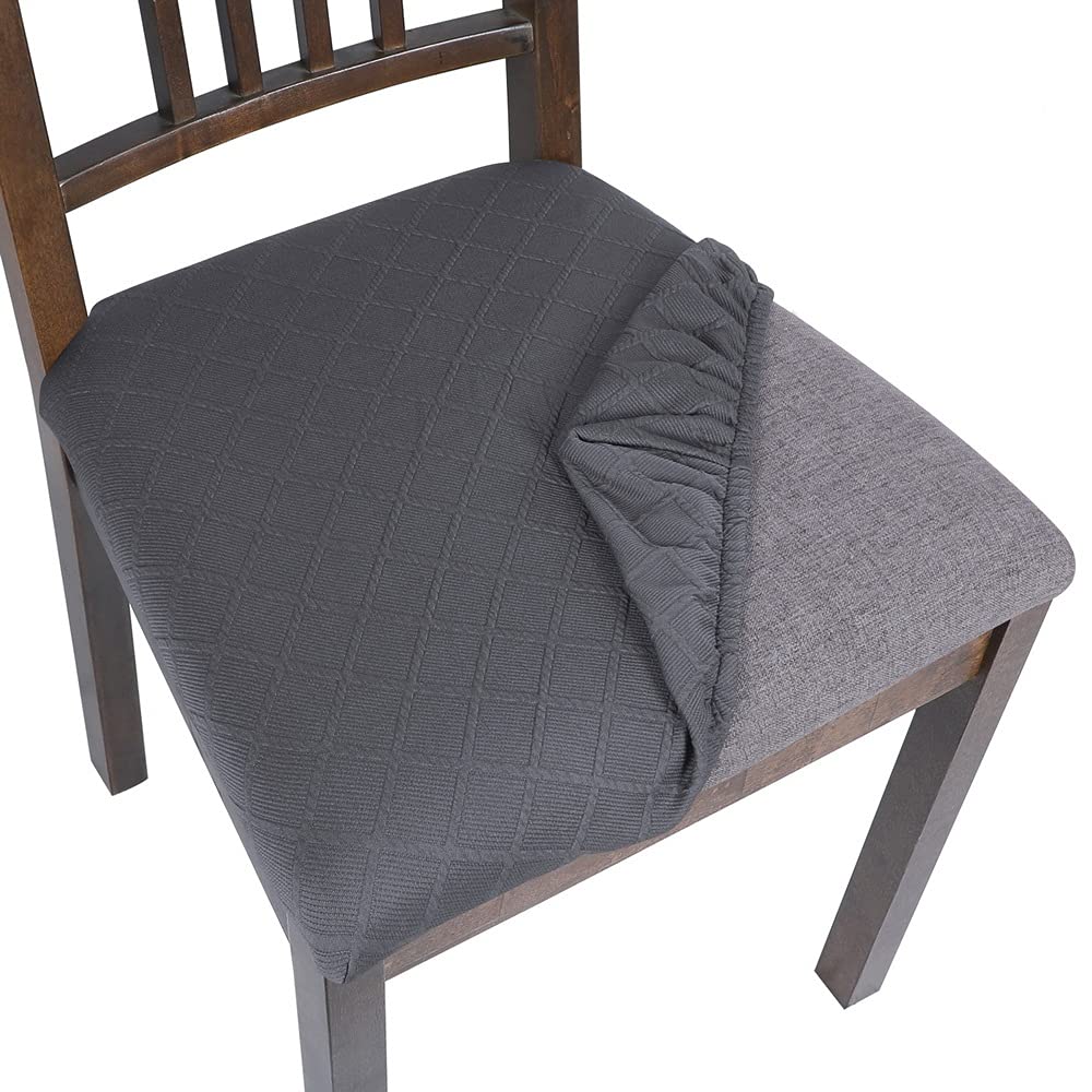 SearchI Seat Covers for Dining Room Chairs Stretch Printed Chair Seat Covers Set of 2, Removable Washable Upholstered Chair Seat Protector Cushion Slipcovers for Kitchen, Office(Ball Flower)