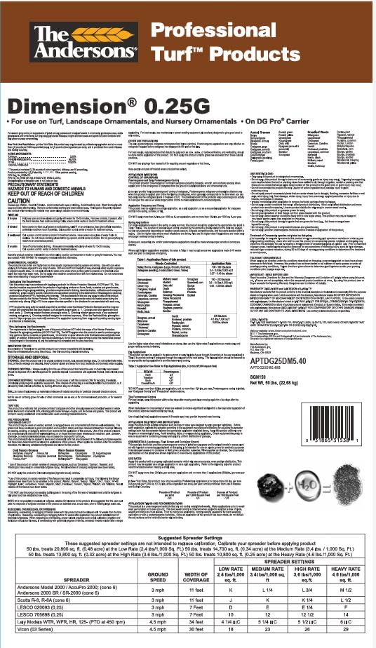 Dimension Granular Pre-Emergent Herbicide - 50 Pound - 50 LB Bag