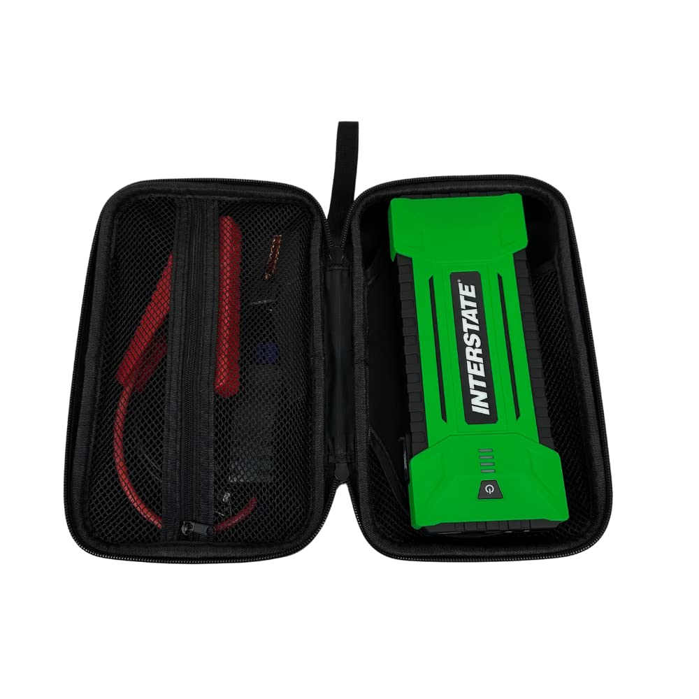 Interstate Batteries Jump Starter and Charger 12V 700A (8,000mAh, 8Ah) Portable LED Jumpstart Battery Power Pack for 12 Volt Automotives, USB Electronics (JMP0800)
