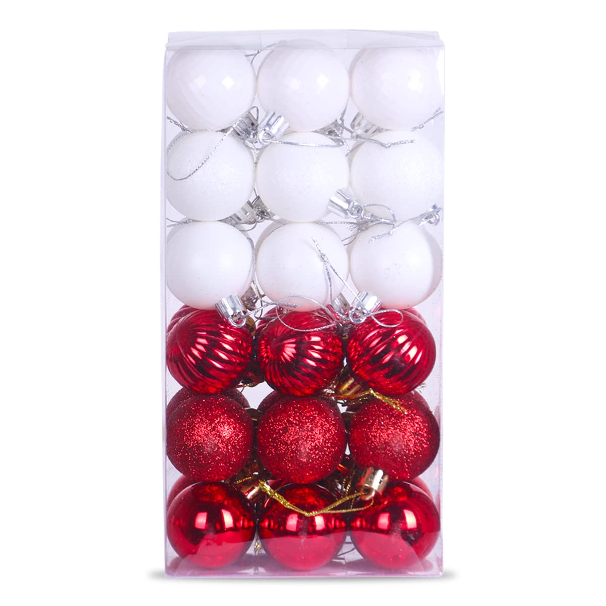 Bubblegun Pink 1.6" Small Christmas Balls Christmas Tree Decoration Ornaments Shatterproof Hanging Balls for Birthday Halloween Holiday Wedding Decorations Set of 12pcs