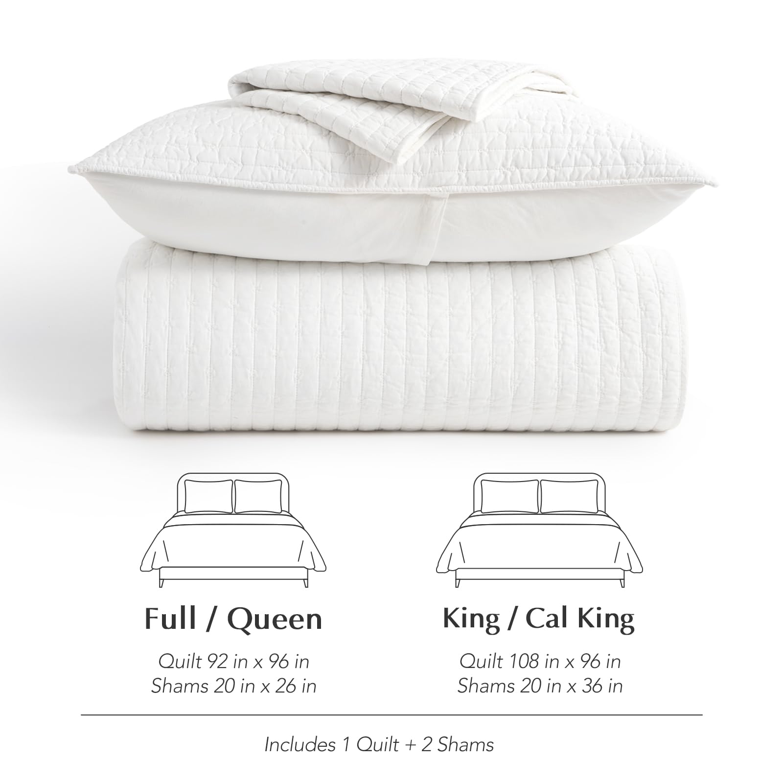 EVERGRACE Cotton Border Frame Tack-Stitch Quilt Bedding Set Queen Size, Coastal Oversized 3 Pieces Lightweight Bedspread Coverlet for All Season, with 2 Matching Shams, Blue Linen