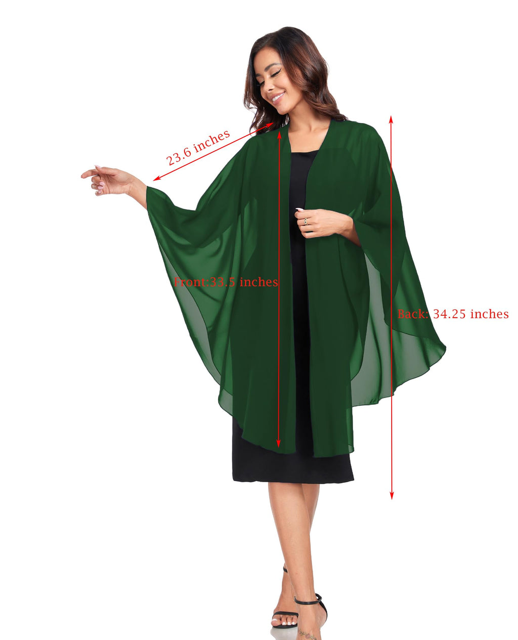 TONGFANTFL Shawls Wraps for Evening Wedding Party Chiffon Scarf Soft Bridal Wraps Wedding Guest Shawl Coverage