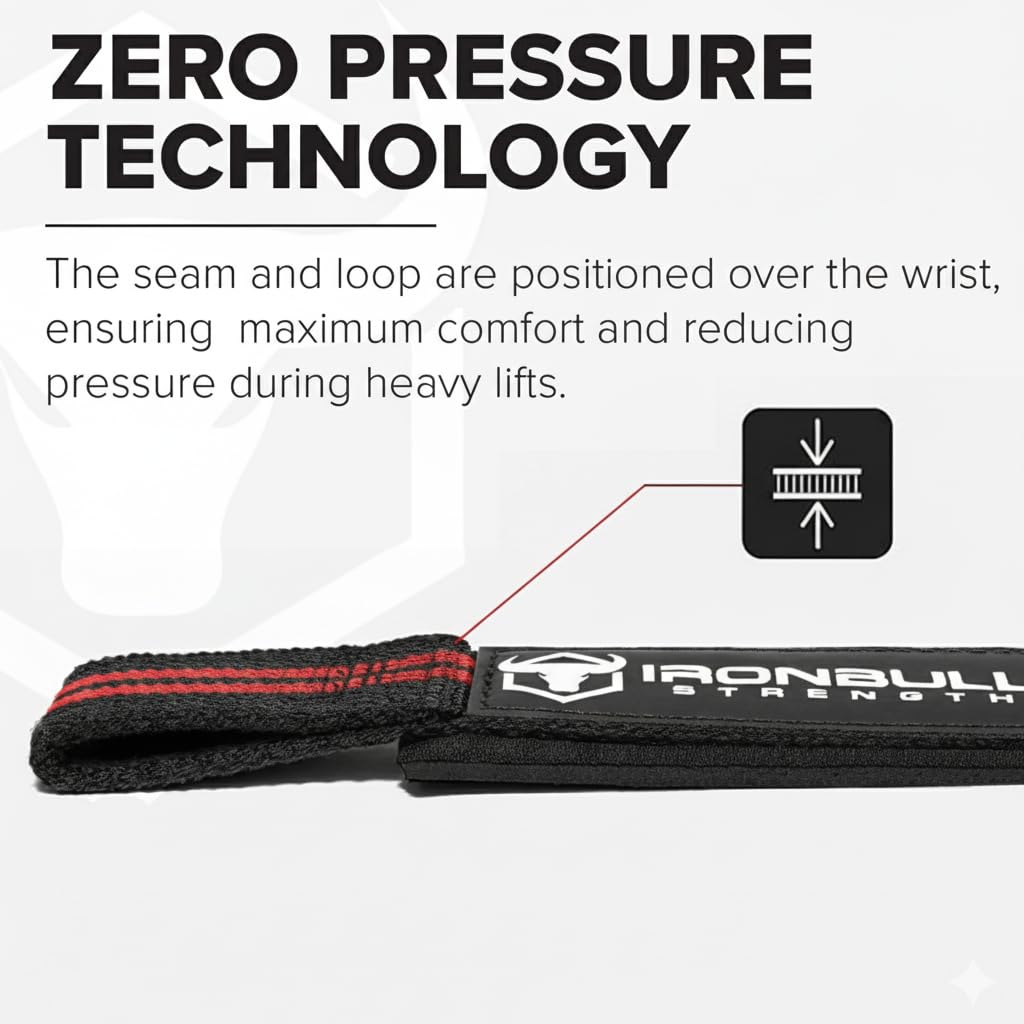 Lifting Wrist Straps for Weightlifting (1 Pair) – Padded Lifting Straps for Deadlifts, Powerlifting, Strength Training & Bodybuilding – Gym Straps for Men & Women