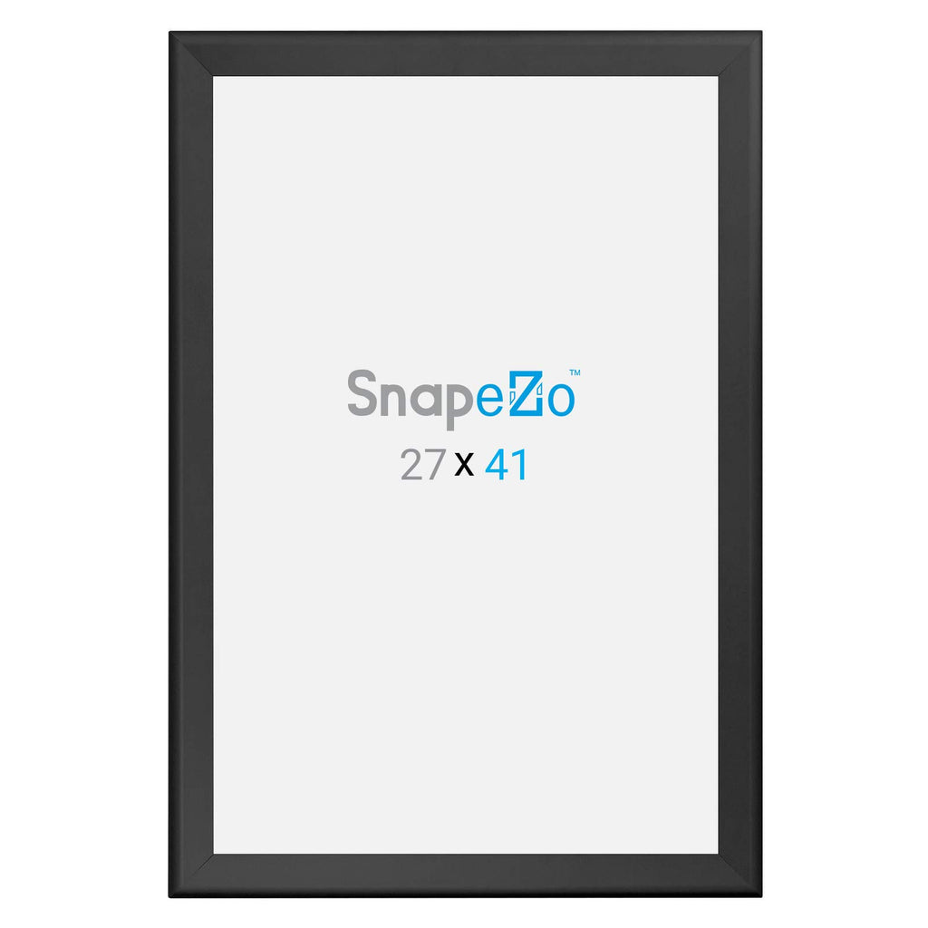 SnapeZo Movie Poster Frame 27x40 Inches, Black 1.7 Inch Aluminum Profile, Front-Loading Snap Frame, Wall Mounting, Wide Series for One Sheet Movie Posters