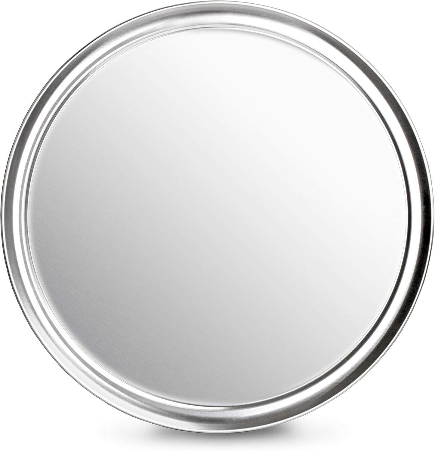 New Star Foodservice Restaurant-Grade Aluminum Pizza Pan/Tray, Wide Rim, 8 Inch, Pack of 6