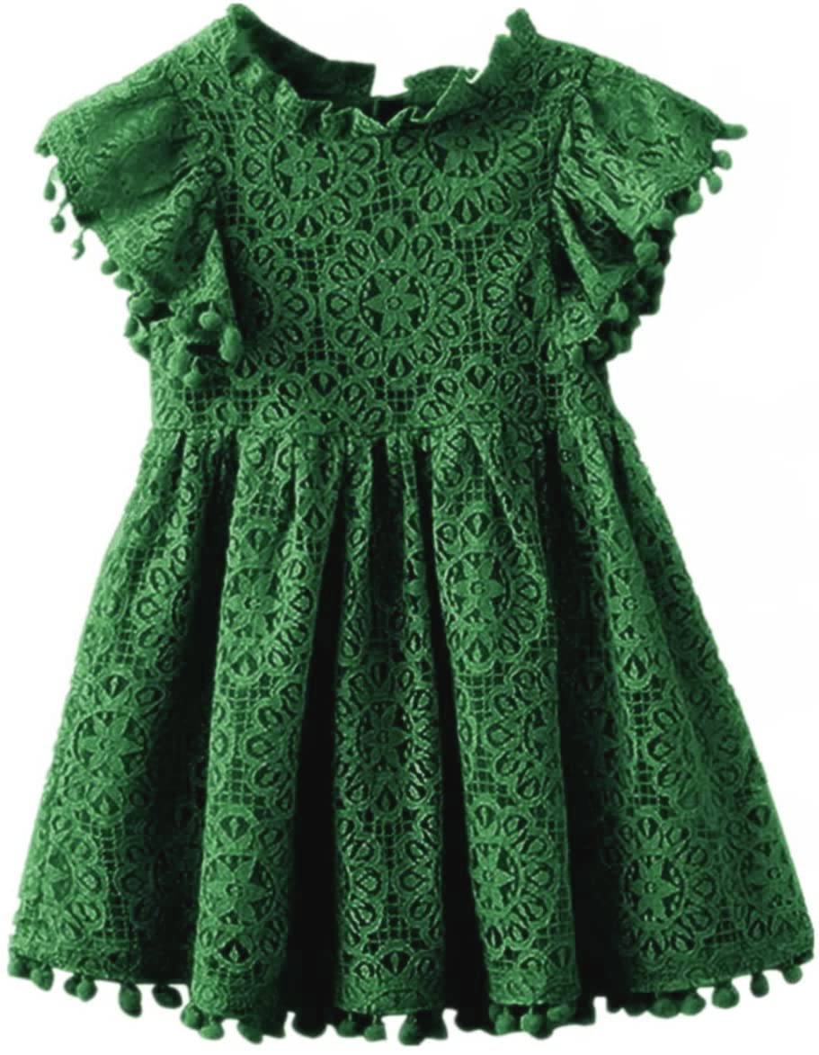 APRIL GIRL Flower Girl Dress, Lace Dress 3/4 Sleeve Dress