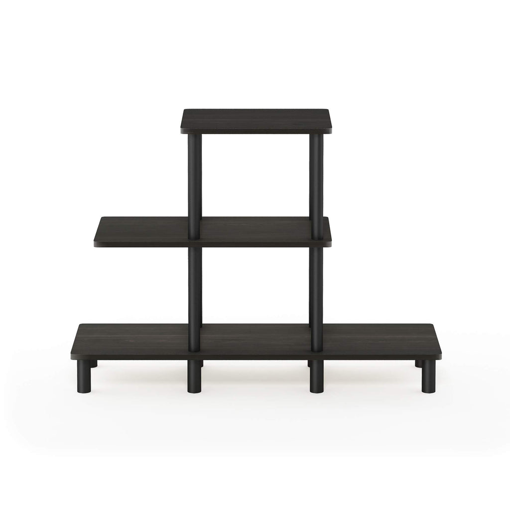 Furinno Turn-N-Tube 4-Tier Design Display Rack, Espresso/Black