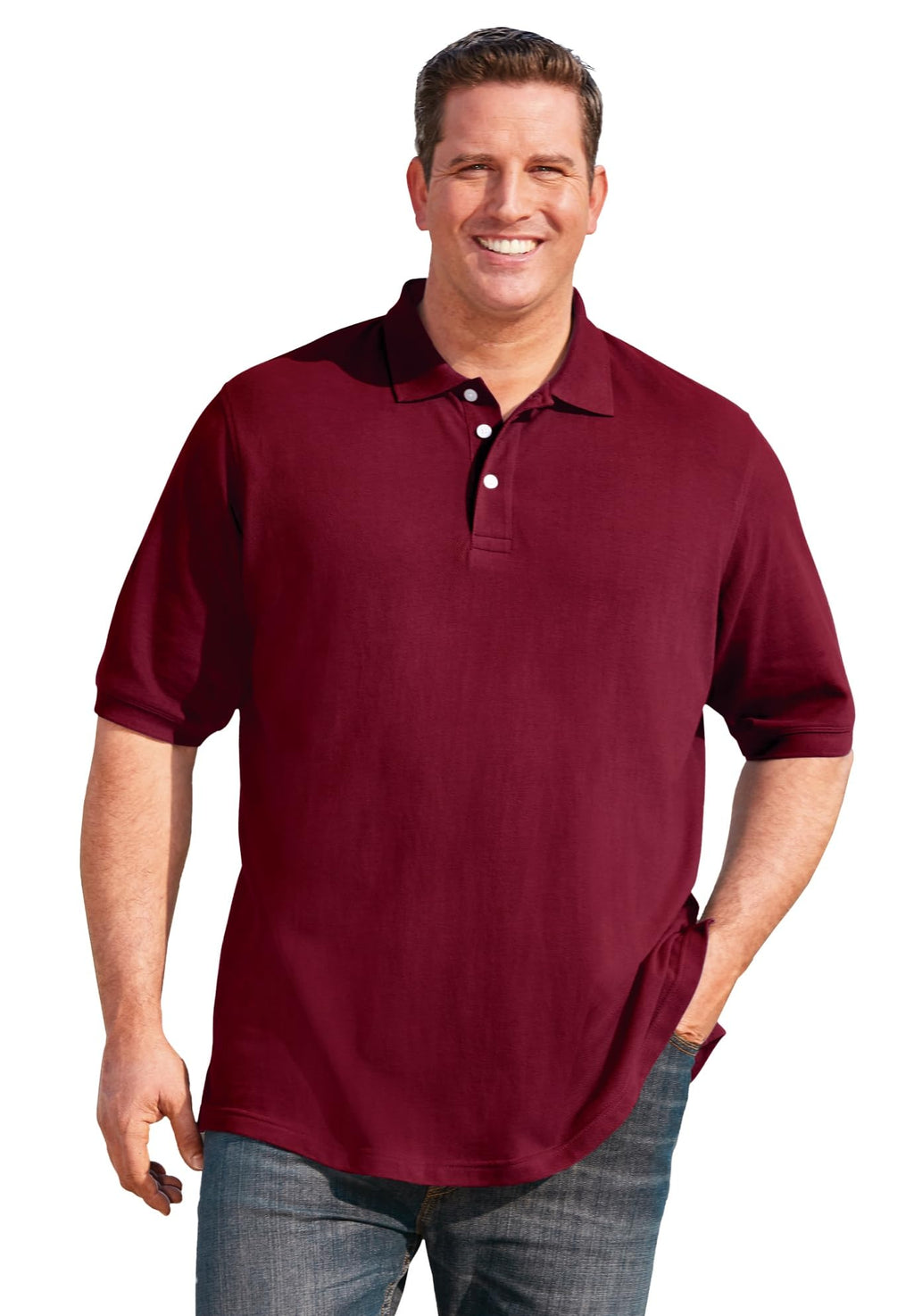 KingSize Men's Big & Tall Shrink-Less Classic Cotton Polo Shirt