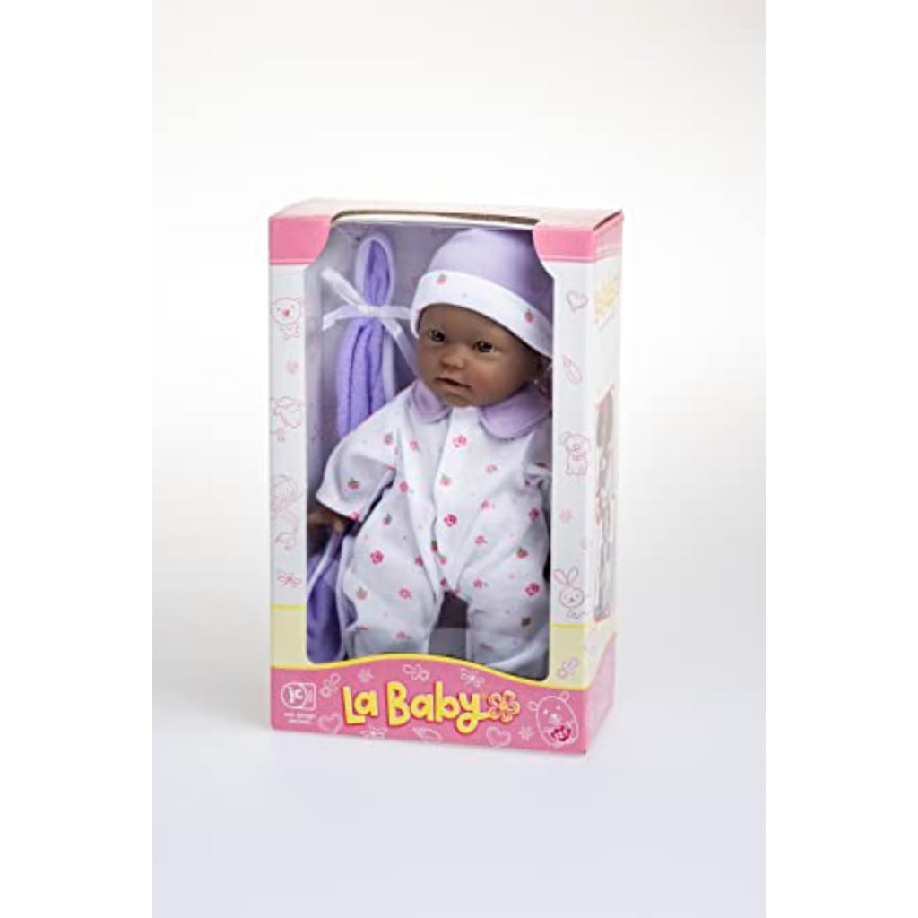 JC Toys La Baby Caucasian Baby Doll Set – 11 Inch Soft Body Doll with Accessories Including a Removable Blue Outfit – Small Baby Doll Toy for Children 12 Months and Older