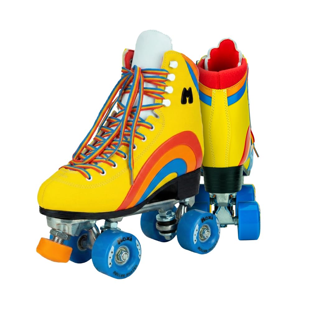 Moxi Rainbow Rider Roller Skates for Women - Beautiful, Durable, Supportive Rainbow Skates with Padded Lining, a Sturdy Plate, and Soft Outdoor Wheels