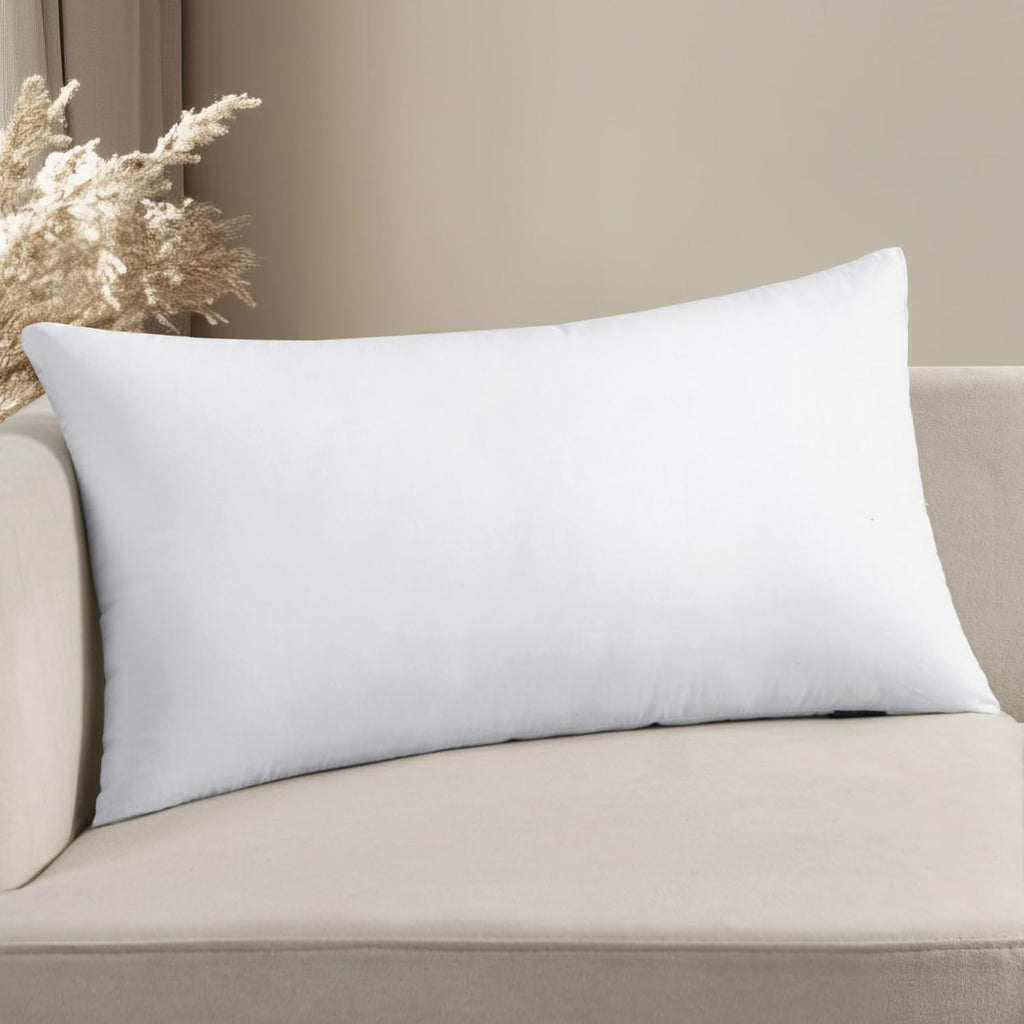 MIULEE 12x16 Inch Premium Lumbar Throw Pillow for Bed Sofa Couch Virgin Microfiber with 100% Cotton Cover Decorative Throw Pillow Insert Stuffer Form