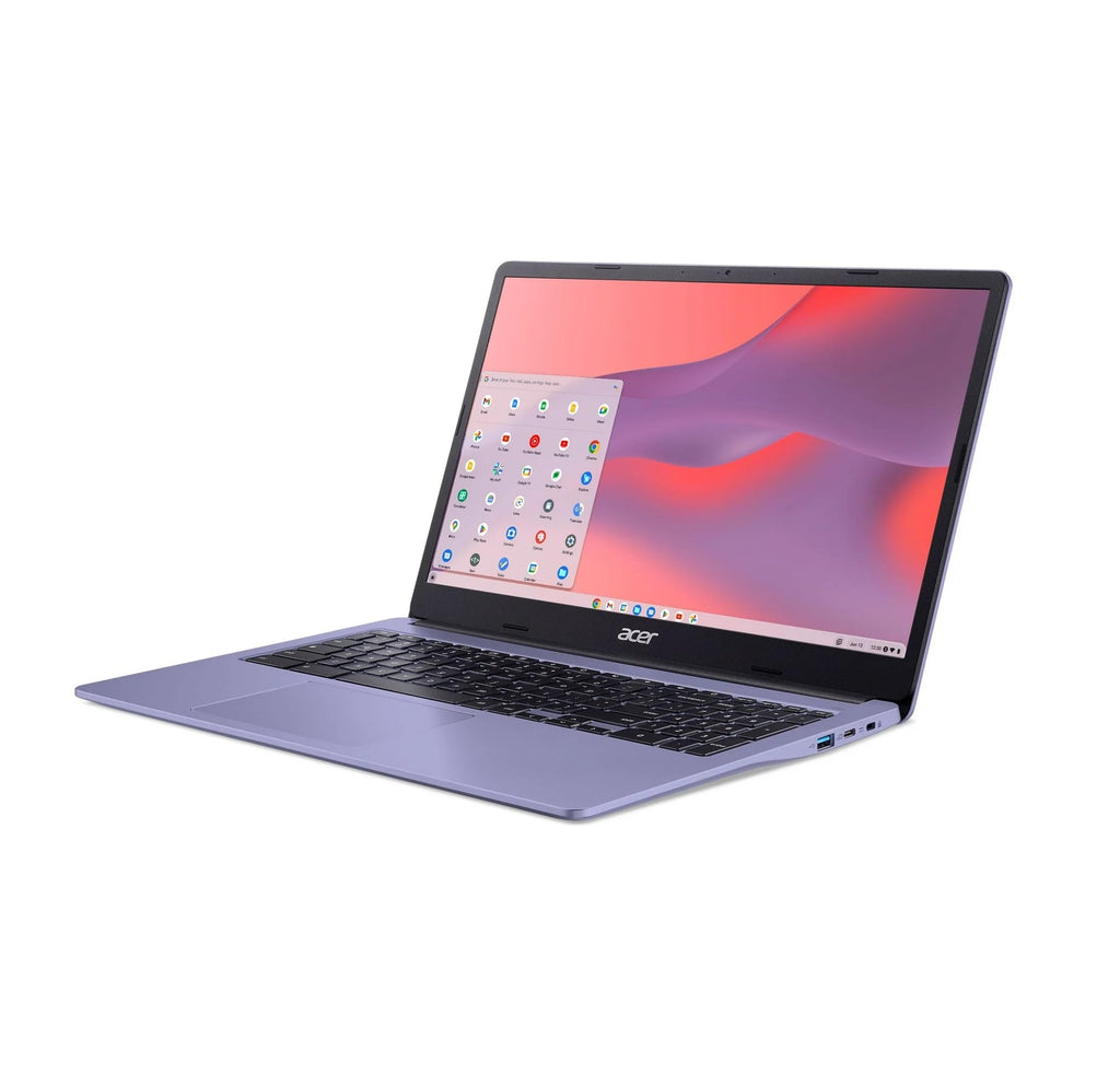 Acer Chromebook 315 (15.6" FHD, Intel Celeron N4500, 4GB RAM, 128GB Storage (64GB eMMC + 64GB SD Card) Home & Student Laptop, 10-Hr Long Battery Life, IST Hub, Wi-Fi 6, Webcam, Chrome OS, Purple