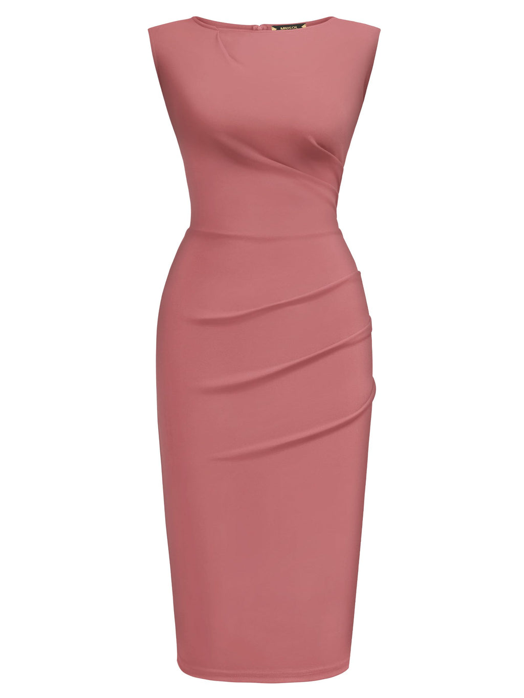 Miusol Women's Retro Ruffle Style Slim Work Pencil Dress