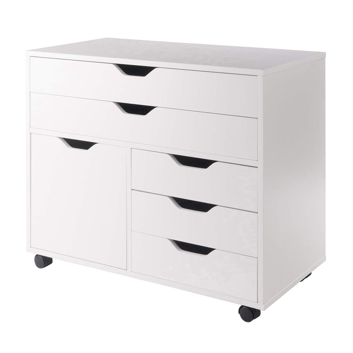 Winsome Halifax Mobile Storage Cabinet with Doors & Drawers, Stylish & Functional Home Storage Cabinet for Filing, Kitchen Organization, Moveable Furniture for Office, Dorms, Apartments