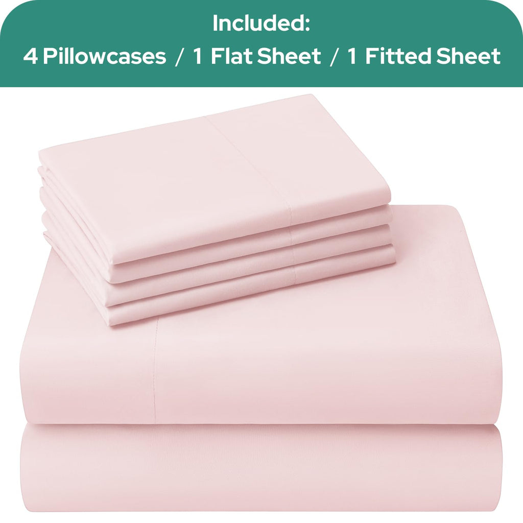 HOMEIDEAS Full Size Bed Sheets - 6 Piece Set (Aqua Blue) - Extra Soft Brushed Microfiber 1800 Bedding Sheets, Deep Pocket, Wrinkle & Fade Free