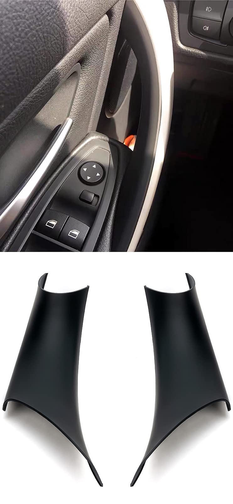 Gelunxin Door Pull Handle Cover for BMW 320,328,330,335,M3 2012-2018 & BMW 428, 435,M4 2014-2017 (Left Rear+Right Rear, Beige)