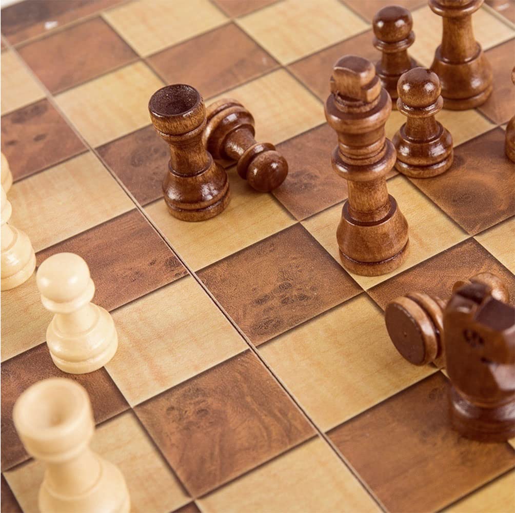 Chess Sets Magnetic Board Games - 11.8 Inches Travel Chess Set for Teenager & Adults, Wooden-Style Folding Portable Chess Gifts Classic 2-Player Strategy Family Game for Beginner and Professional