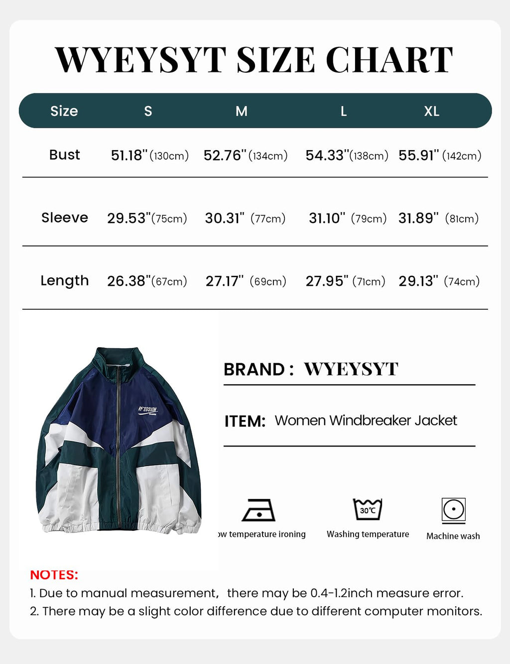 Wyeysyt Women Windbreaker Jacket Y2k Varsity Jackets Oversized Vintage 90s Jacket
