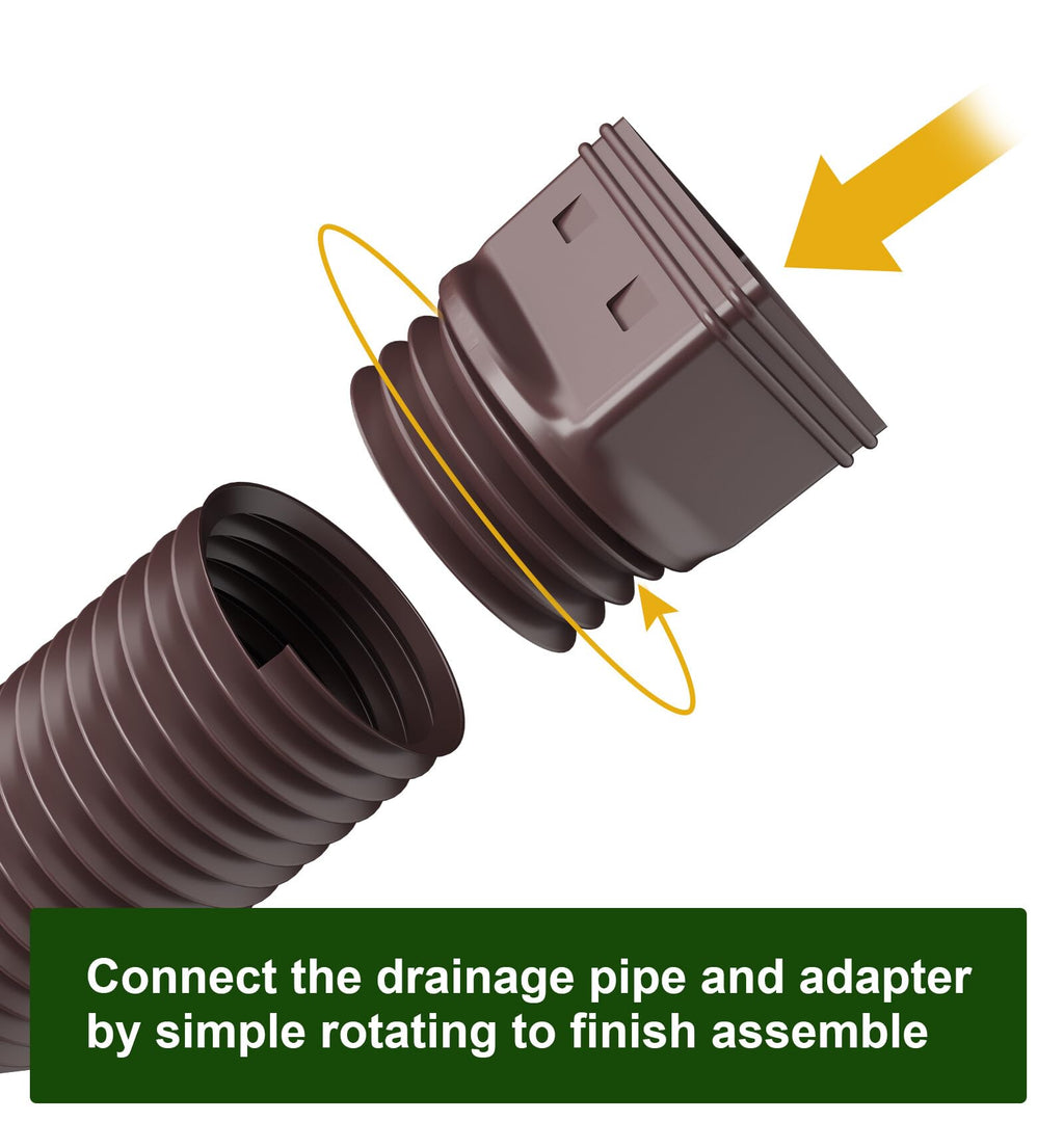 Ogutter Rain Gutter Downspout Extensions, Downspout Extender for Rainwater Drainage Flexible, Down Spout Drain Extension Pipe and Extendable from 21 to 66 Inches (Black)