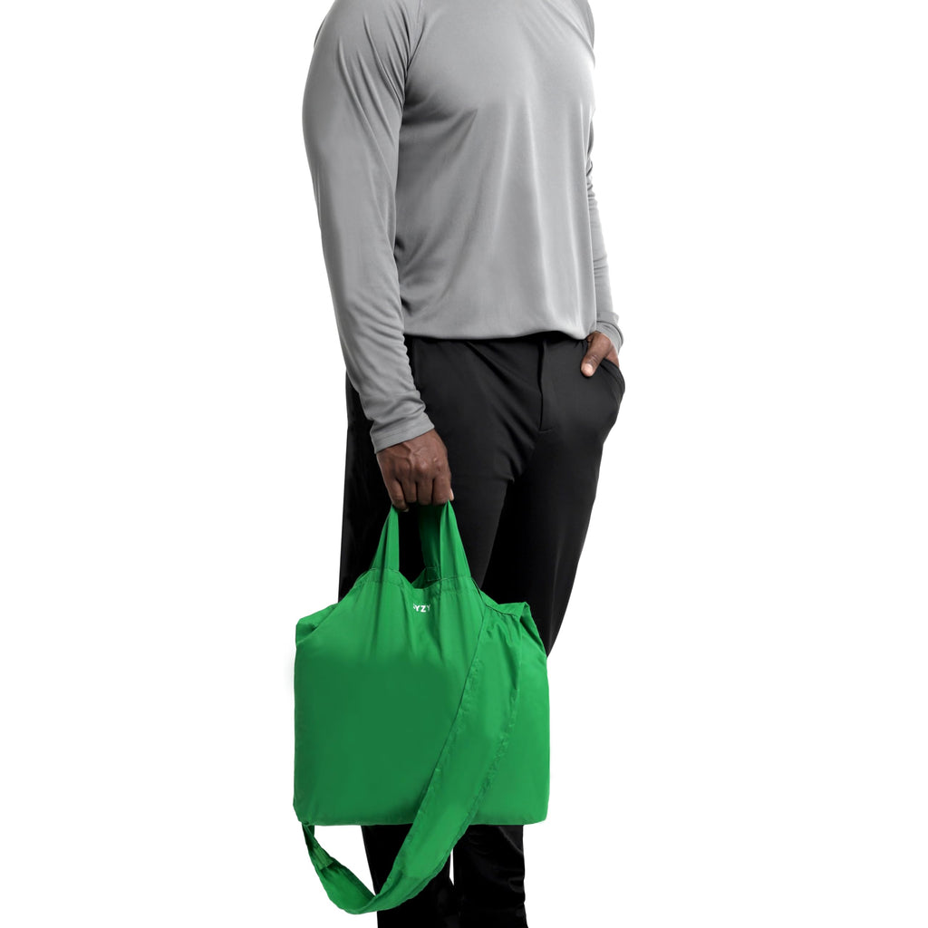 SYZY World's Most Compact Travel Tote Bag Portable Shopping Beach Market Bag - Reusable Collapsible Stuffable
