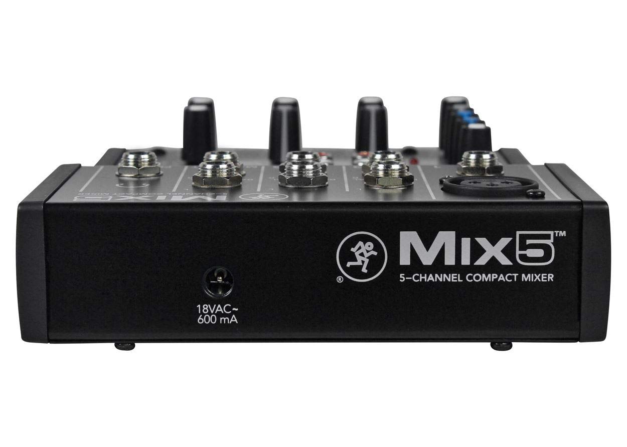 Mackie Mix5 5-Channel Compact Mixer, Black