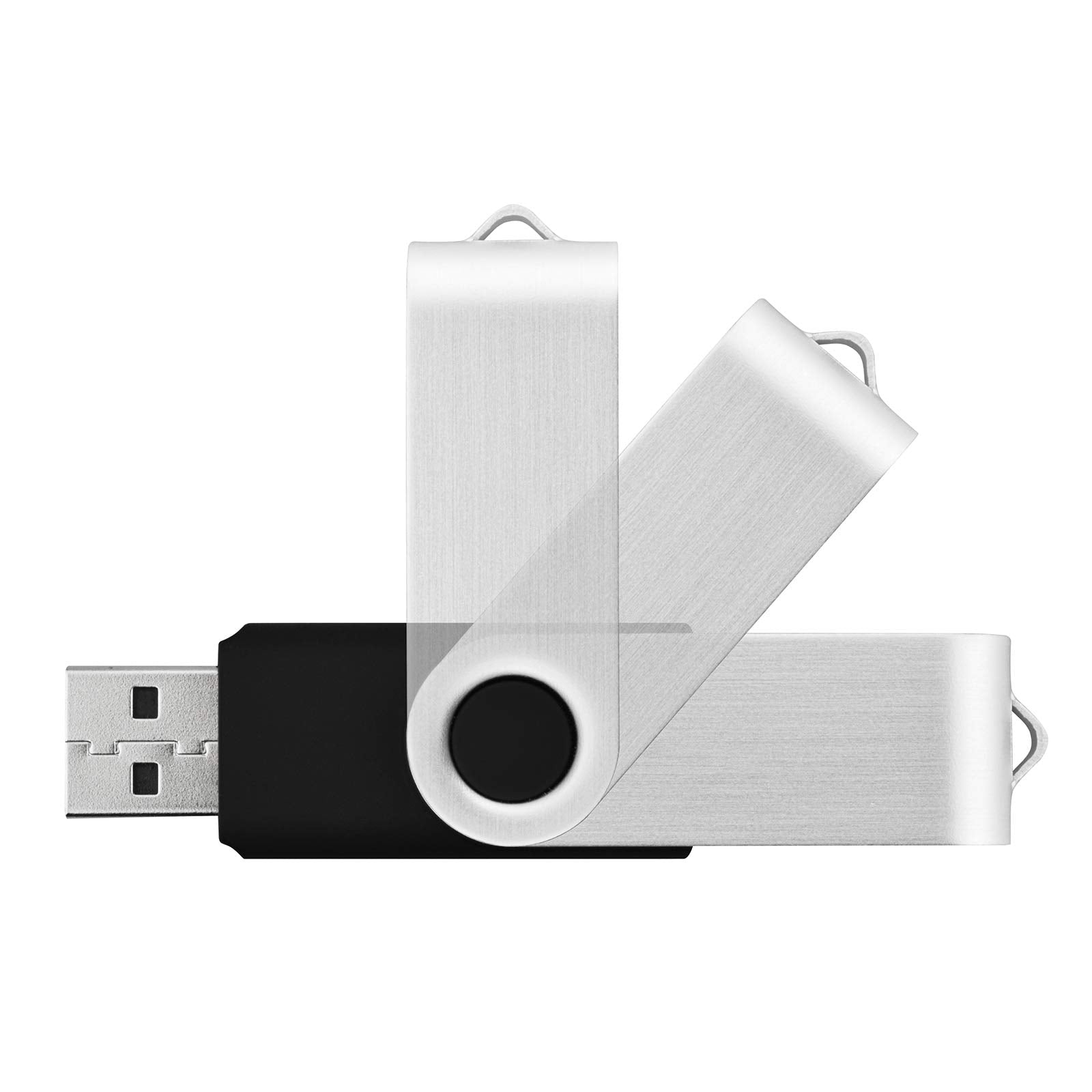 KOOTION 10 X 1GB USB Flash Drive 1gb Flash Drive Swivel Thumb Drive Memory Stick Keychain Design Blue