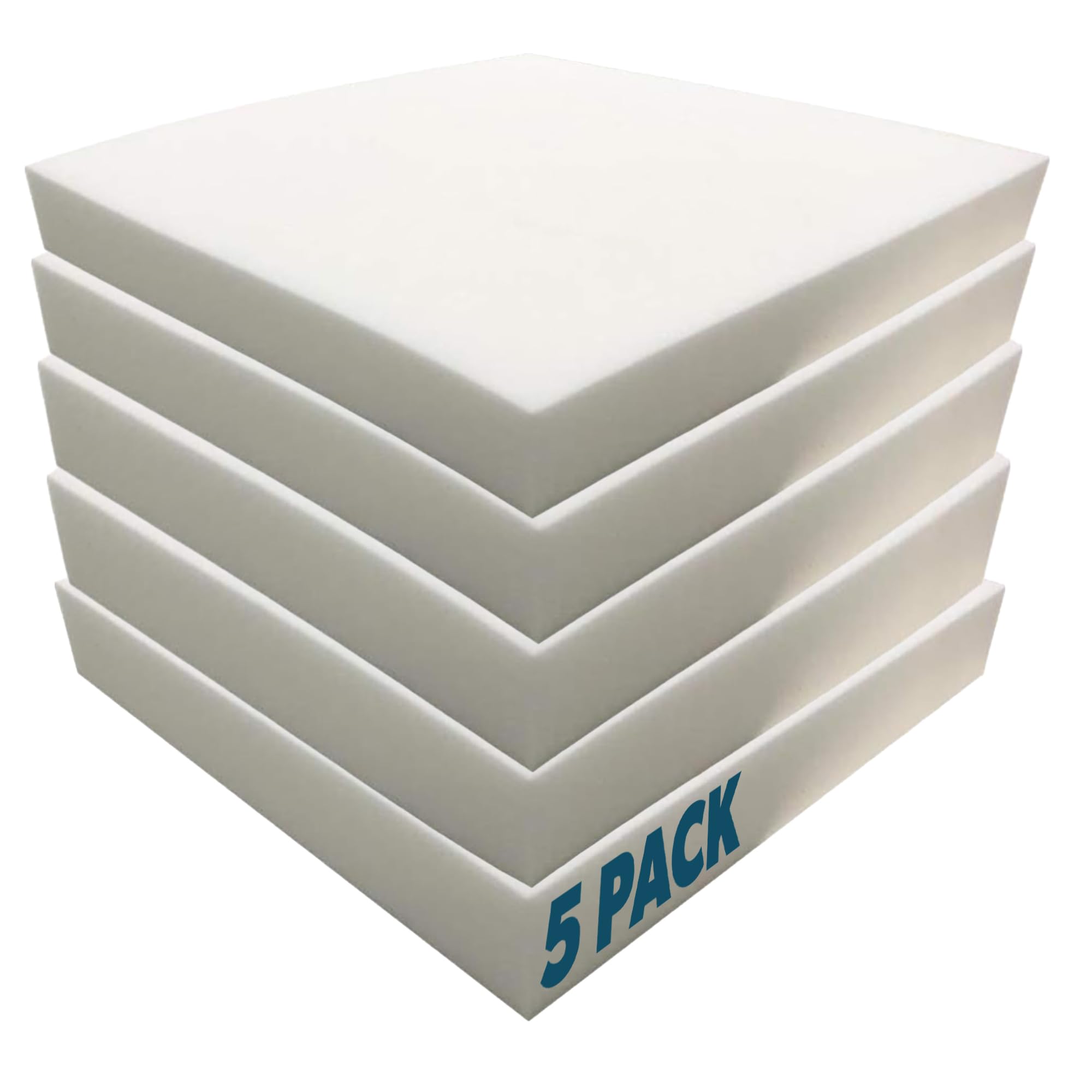 Foamma 1" x 20" x 20" High-Density Upholstery Foam Padding, Thick Custom Pillow, Chair and Couch Cushion Replacement, Craft Supplies for Upholstery and Seat Repair