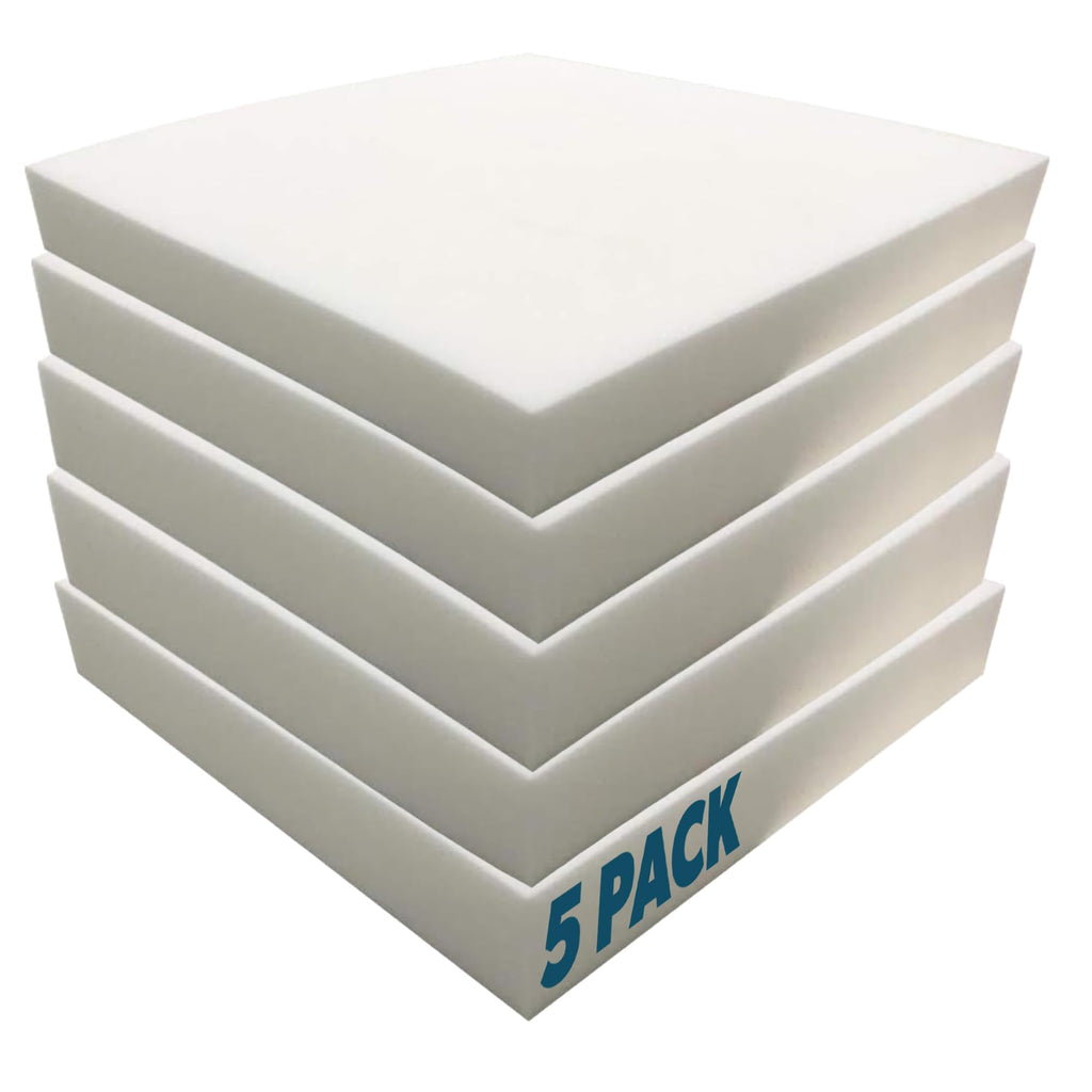 Foamma 1" x 20" x 20" High-Density Upholstery Foam Padding, Thick Custom Pillow, Chair and Couch Cushion Replacement, Craft Supplies for Upholstery and Seat Repair