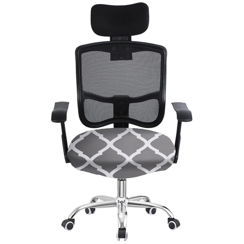 SearchI Seat Covers for Dining Room Chairs Stretch Printed Chair Seat Covers Set of 2, Removable Washable Upholstered Chair Seat Protector Cushion Slipcovers for Kitchen, Office(Ball Flower)
