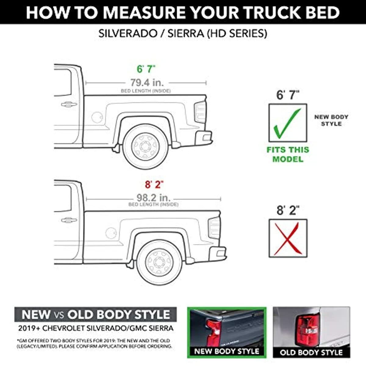 RealTruck BAK BAKFlip F1 Hard Folding Truck Bed Tonneau Cover | 772133 | Fits 2020-2026 Chevy/GMC Silverado/Sierra 2500/3500HD 6' 10" Bed (82.2")