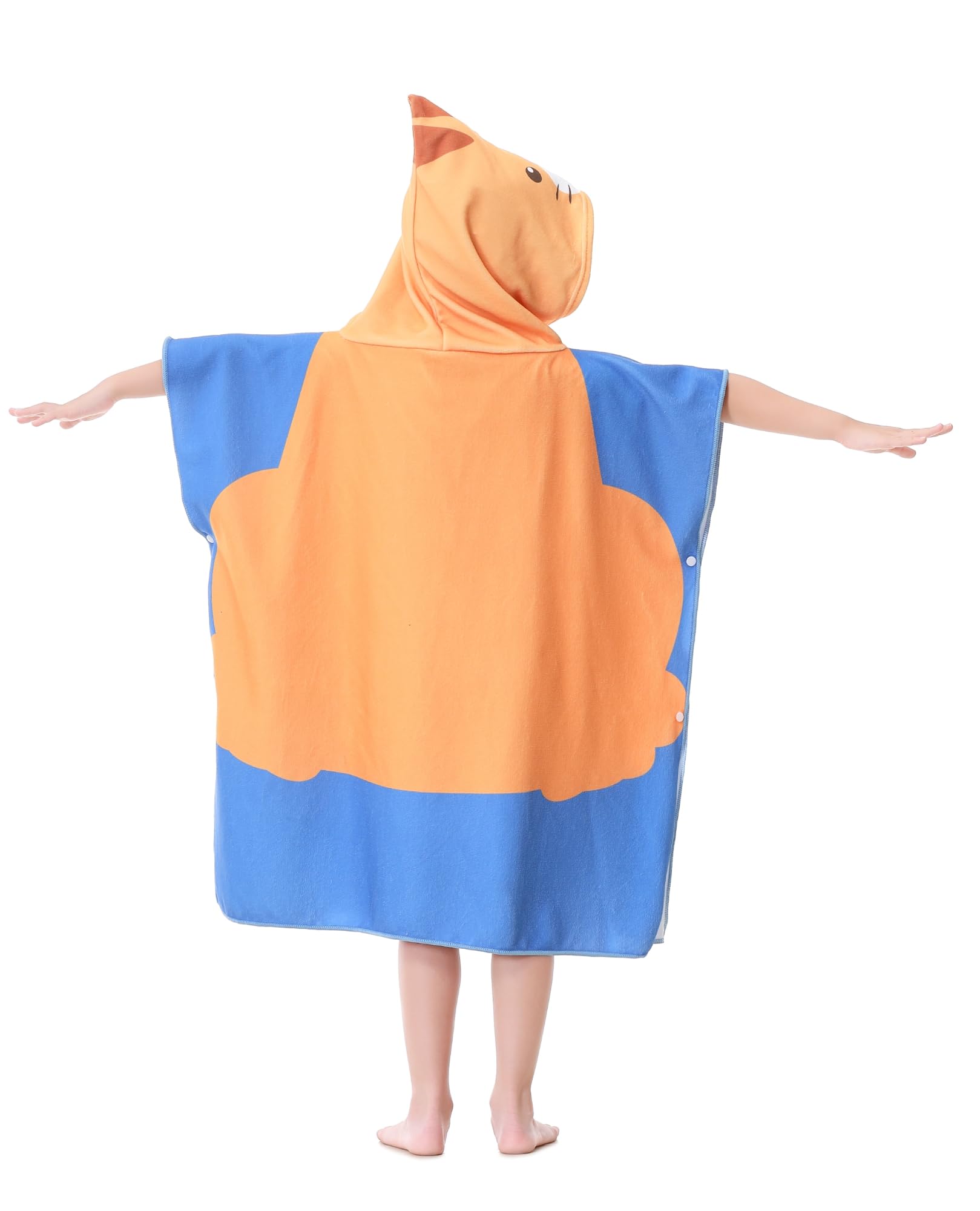 Soft Microfiber Swim Cover-ups for 3 to 10 Years Old Kids Hooded Bath Beach Poncho Towels (Alligator, Fits 3-10 Years)