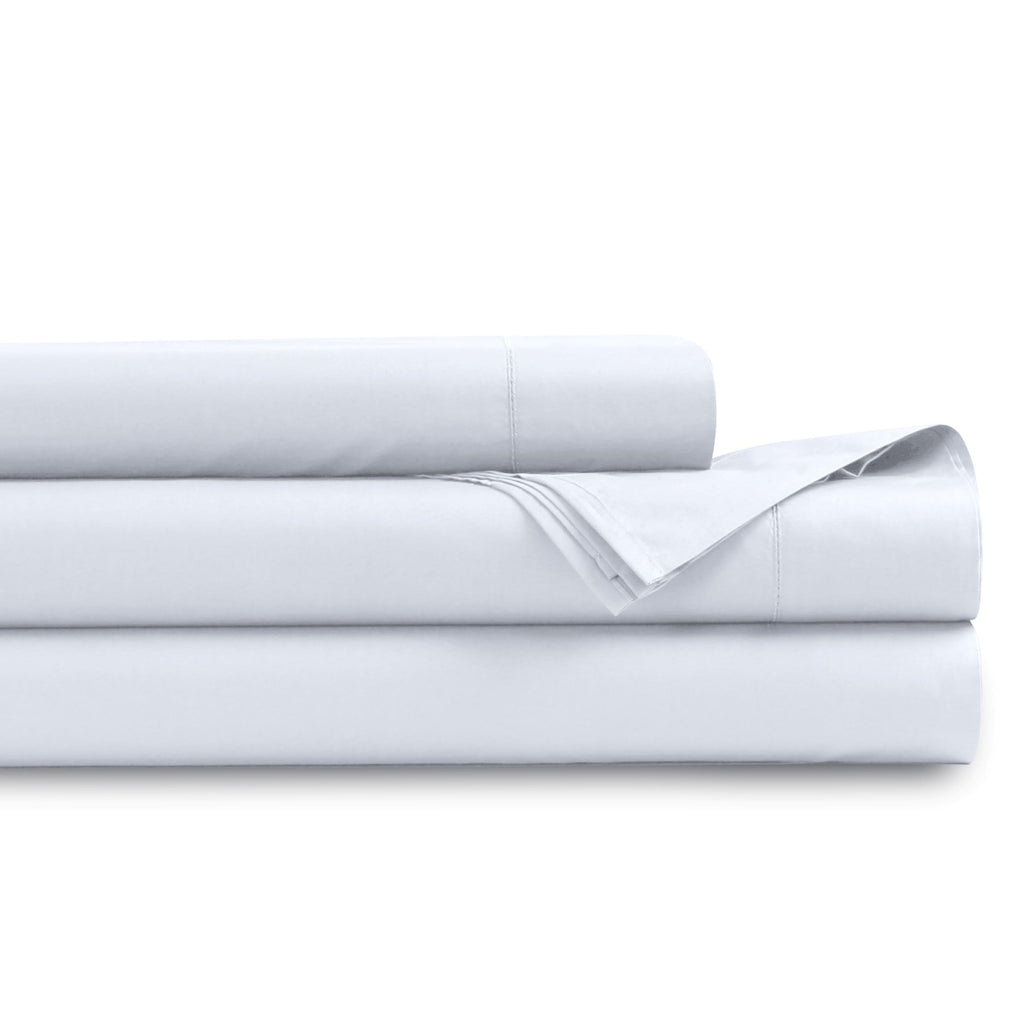 Tribeca Living 1000 Thread Count Egyptian Cotton Sheets King Size - Silky Smooth Sateen Weave for Luxurious Sleep - 22 Inch Deep Pocket 4-Piece Set in Classic Blue