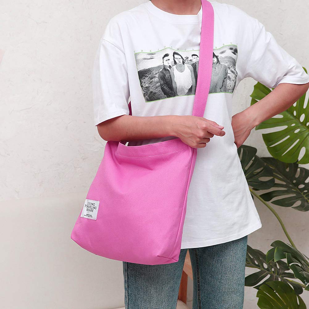 Covelin Women's Retro Large Size Canvas Shoulder Bag Hobo Crossbody Handbag Casual Tote