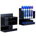 MyGift Dry Erase Marker Holder 10 Slots Whiteboard Marker Holder for Wall Dry Erase Eraser Holder Wall Mount Black