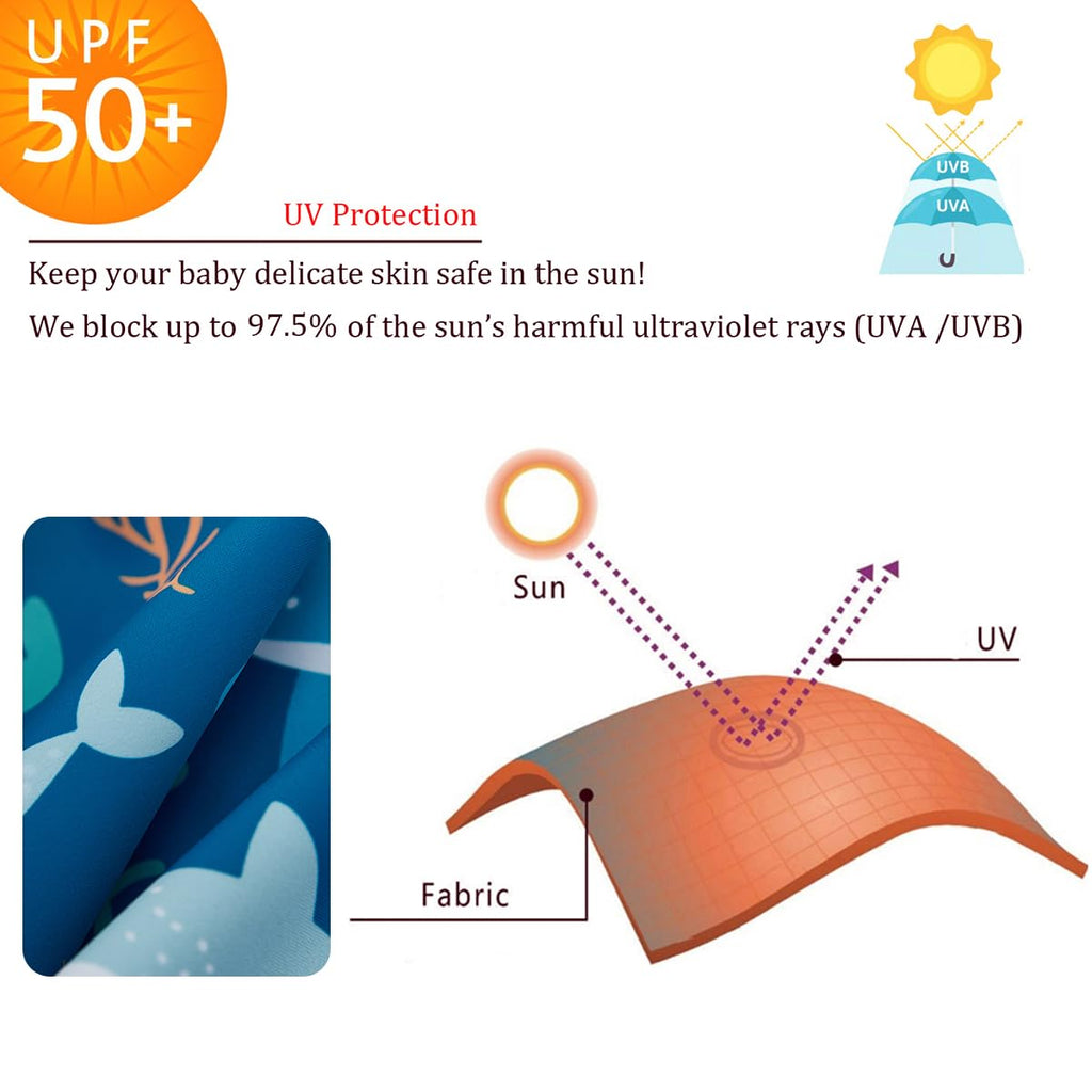 UMELOK Baby Boy Swimsuit UPF 50+ Sun Protection Rash Guard Swimwear