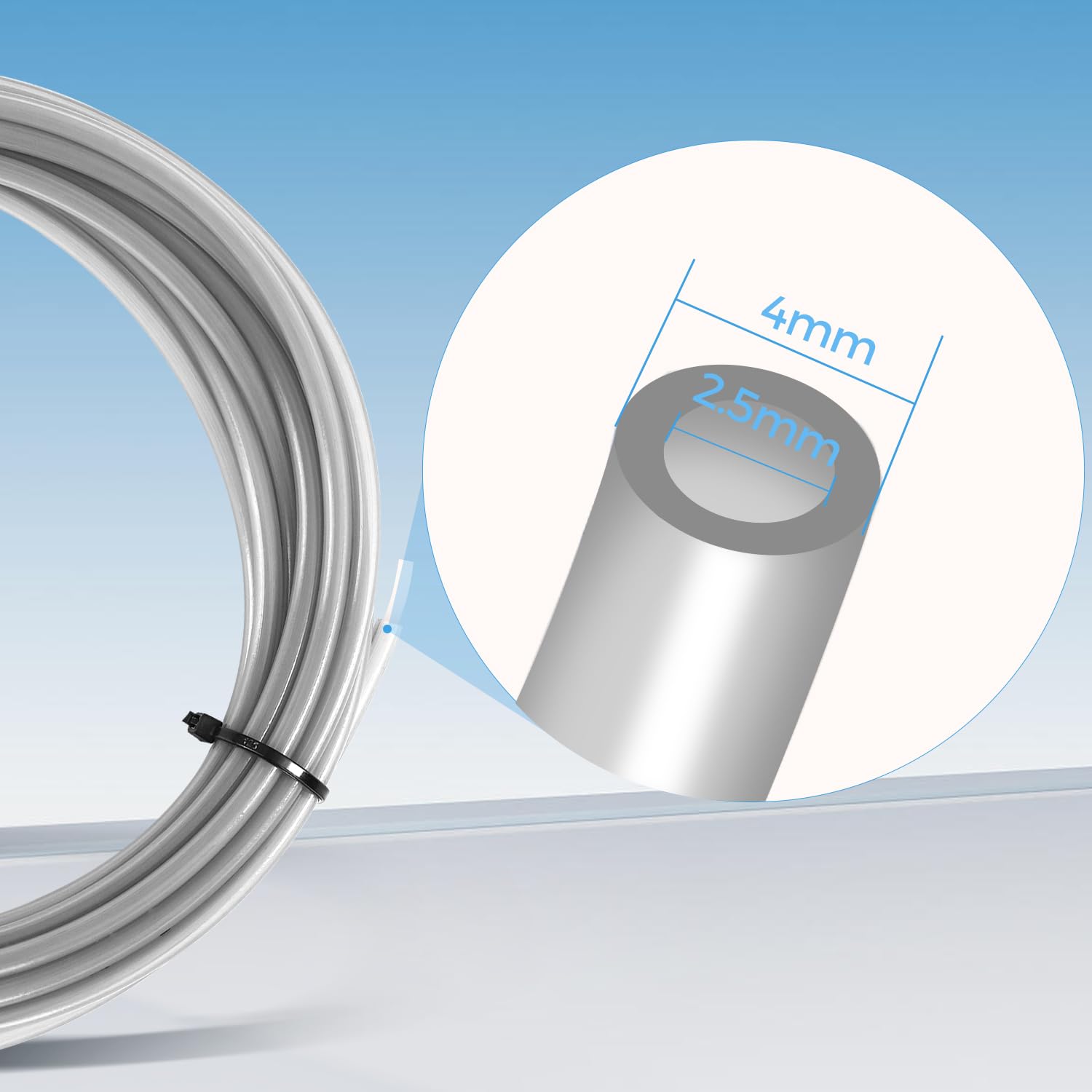 Capricorn Bowden PTFE Tubing 1M XS Series 1.75MM Filament with 2X PC4-M6 & 2X PC4-M10 Pneumatic Fittings & Tube Cutter for Creality Ender 3 V2/ Ender 3/ Ender 3 Pro/Ender 5/ CR-10/10S 3D Printer