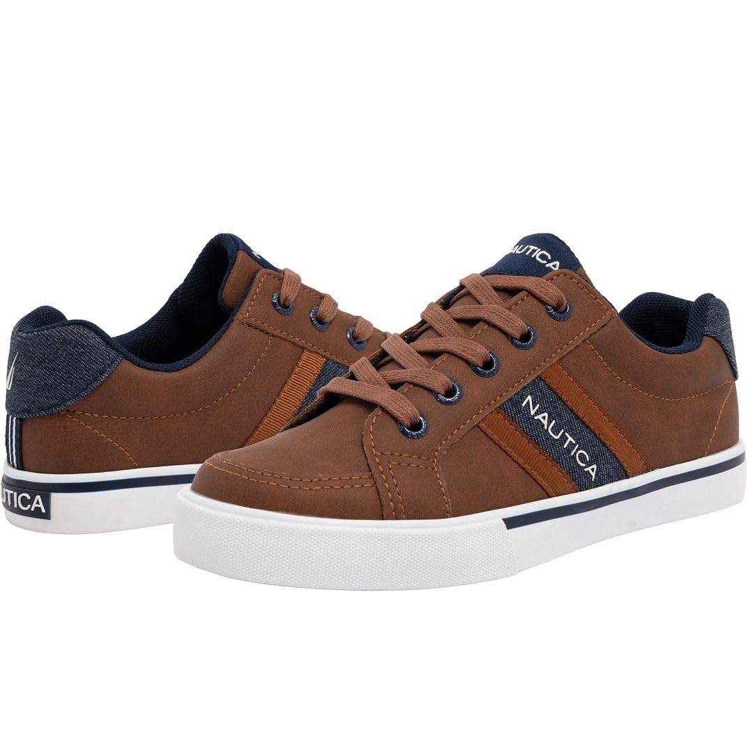 Nautica Kids Boys Lace-Up Fashion Sneakers Low-Top Dress Shoes for Youth - (Big Kid/Little Kid)