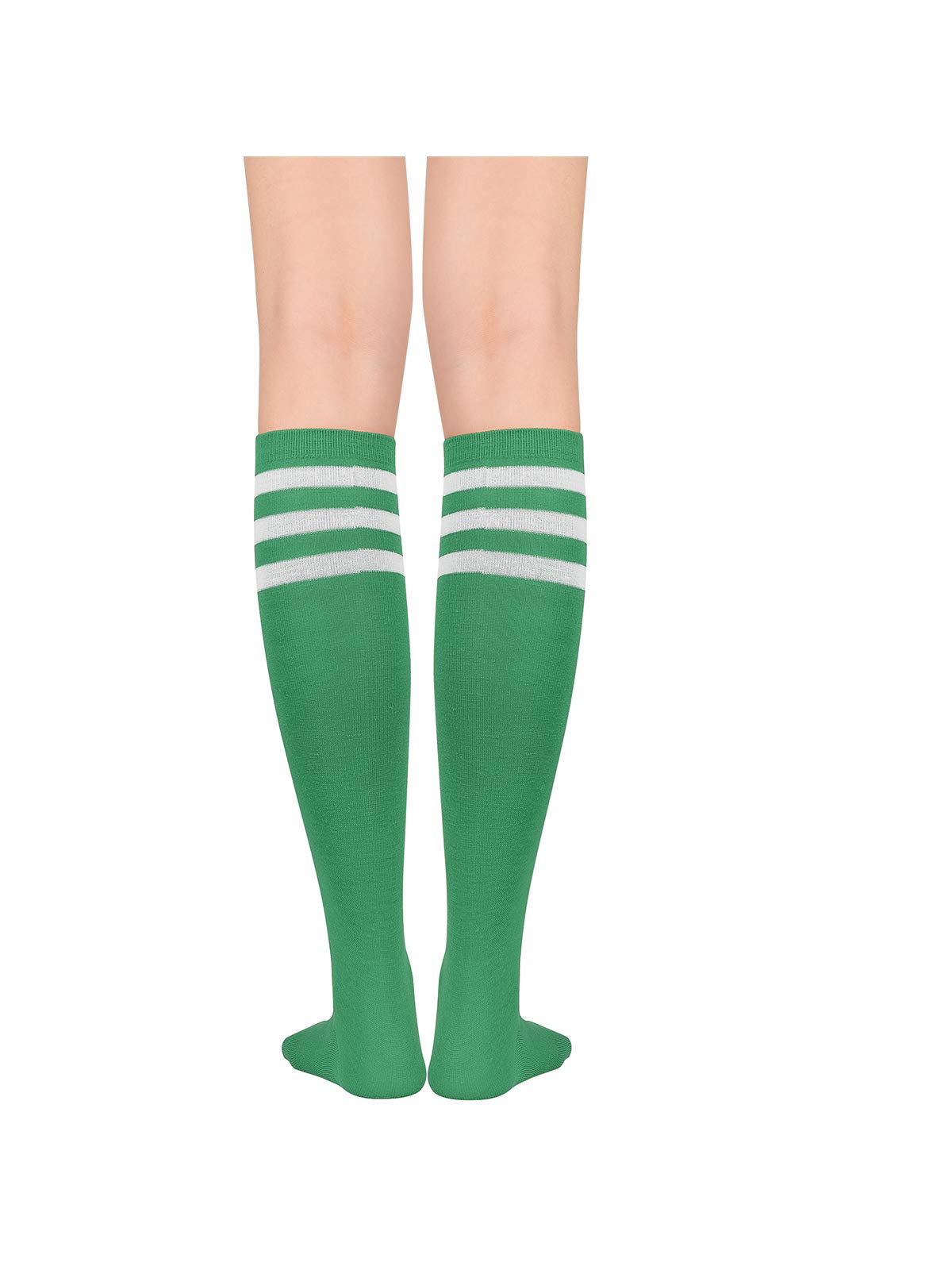 Century Star Knee High Striped Socks for Women - Long Thin Tube Sports Thigh High Socks Tall Stockings