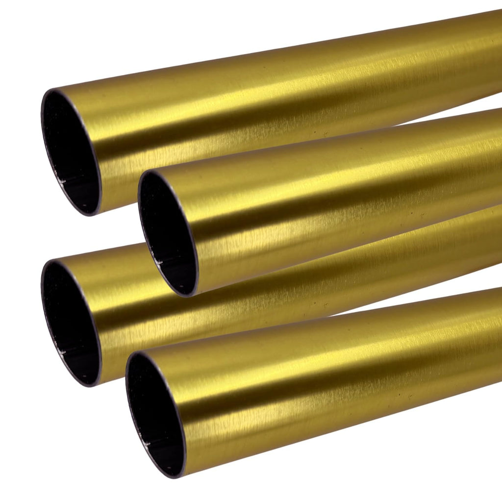 72" HEAVY DUTY Round Closet Rod | 32mm Diameter | Satin Brass Clothes Pole | 1 Pack