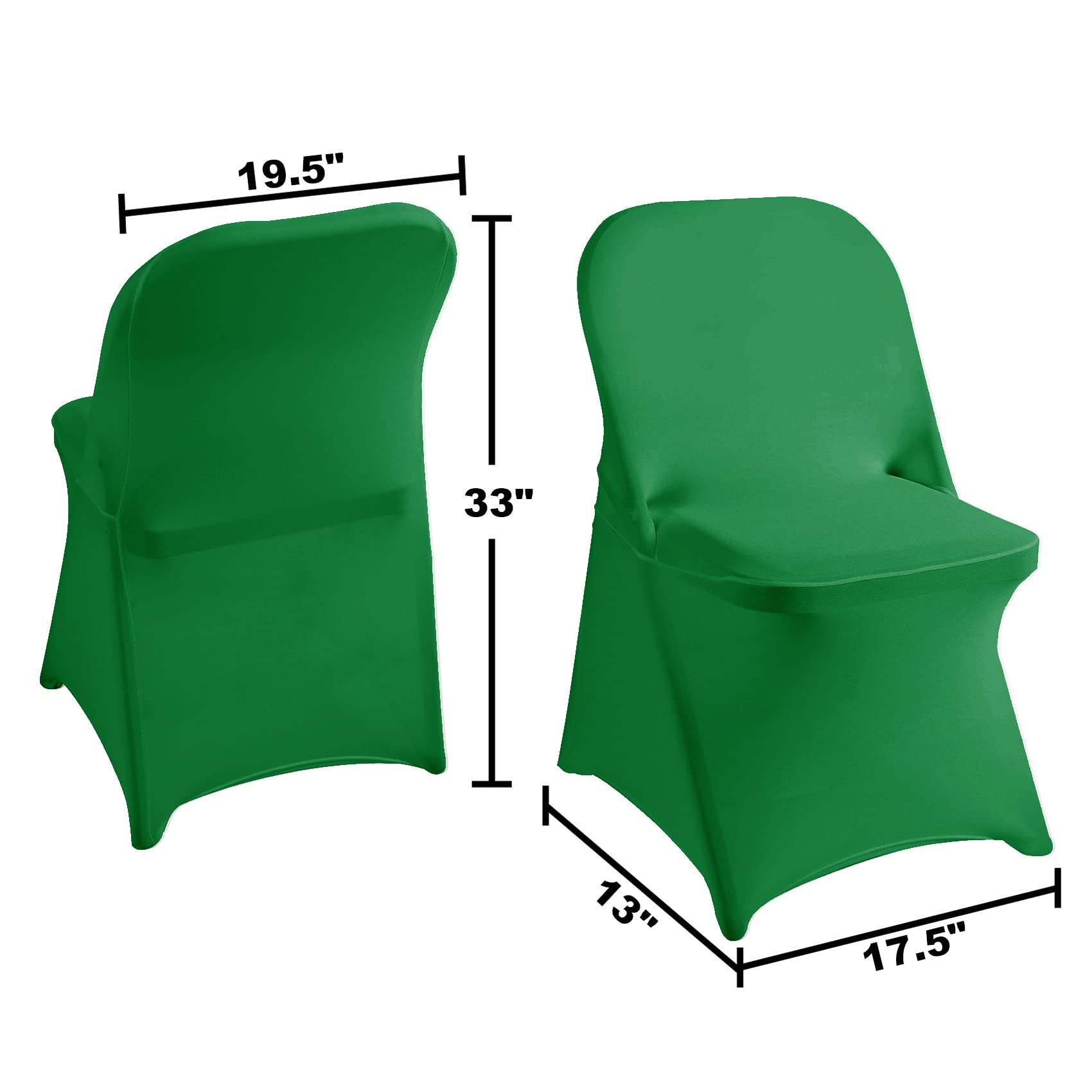 magalo 12 Pack Black Spandex Folding Waterproof Chair Cover, Stretch Chair Cover Protector for Wedding, Party, Dining Banquet and Other Special Events