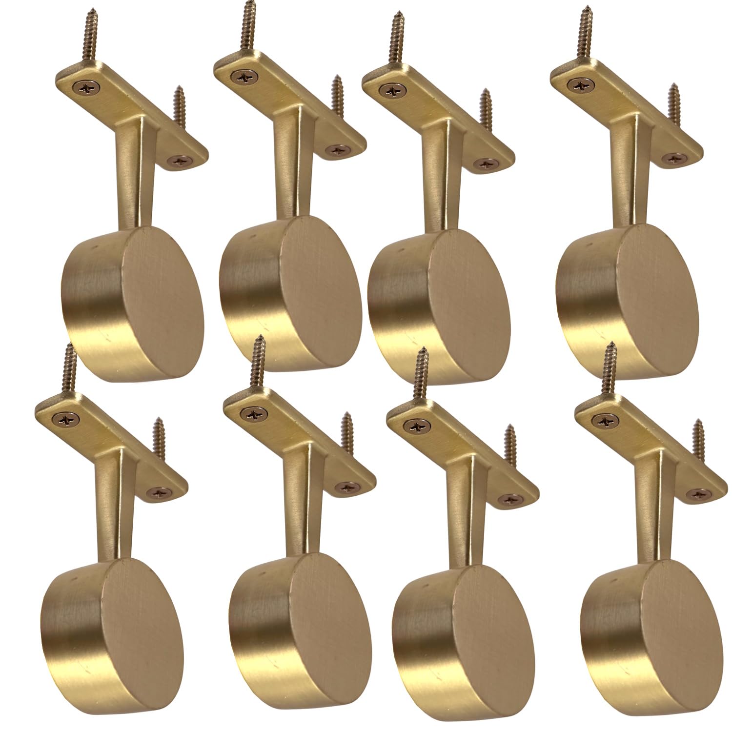 72" HEAVY DUTY Round Closet Rod | 32mm Diameter | Satin Brass Clothes Pole | 1 Pack
